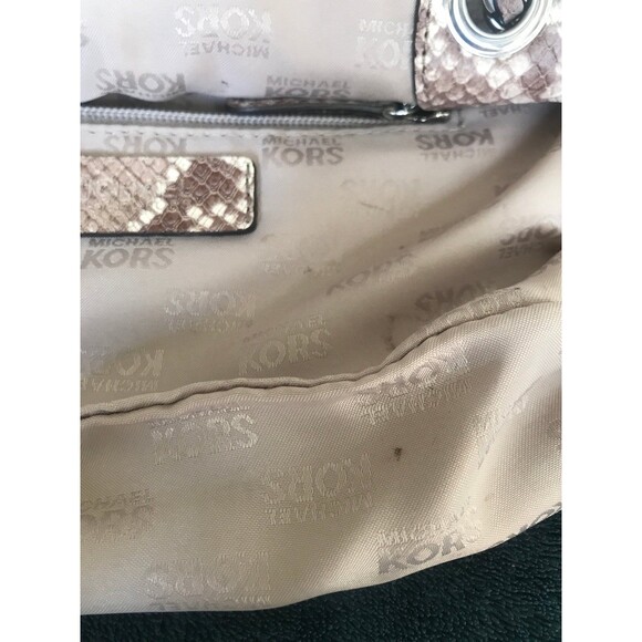 Michael Kors Vivianne Python Snakeskin Print Shoulder Sloan Crossbody Bag - Picture 6 of 11
